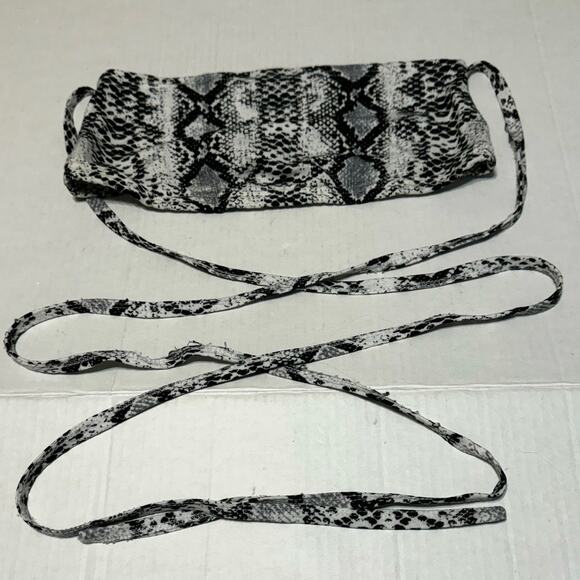 Zaful Women’s Tube Top Strappy‎ Tank Ties Around Waist Animal Print Small - Picture 2 of 4